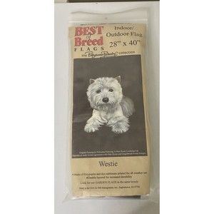 Best of Breed Flag Westie by Pollyanna Pickering Indoor Outdoor Garden Flag